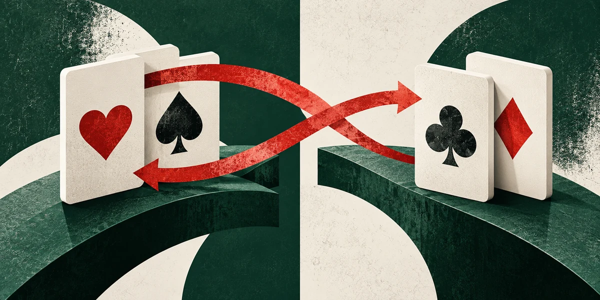 Ilustración del tema: Blackjack Switch: Intercambio de Cartas Entre Dos Manos